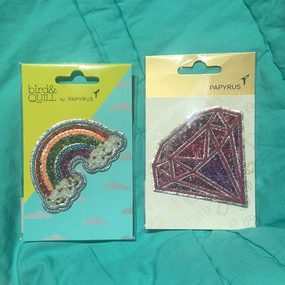 Two Papyrus Patches: Rainbow and Diamond